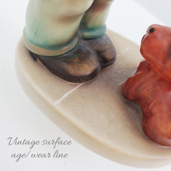 MJ Hummel Vintage West Germany Figurine Fiddler Boy Pet Dog Terrier 5+" - Picture 4 of 12